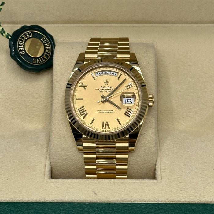 Rolex Oyster Perpetual Day-Date Golden Dial Men's Watch RLX-OYST-GOLD