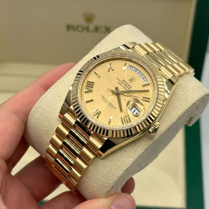 Rolex Oyster Perpetual Day-Date Golden Dial Men's Watch RLX-OYST-GOLD