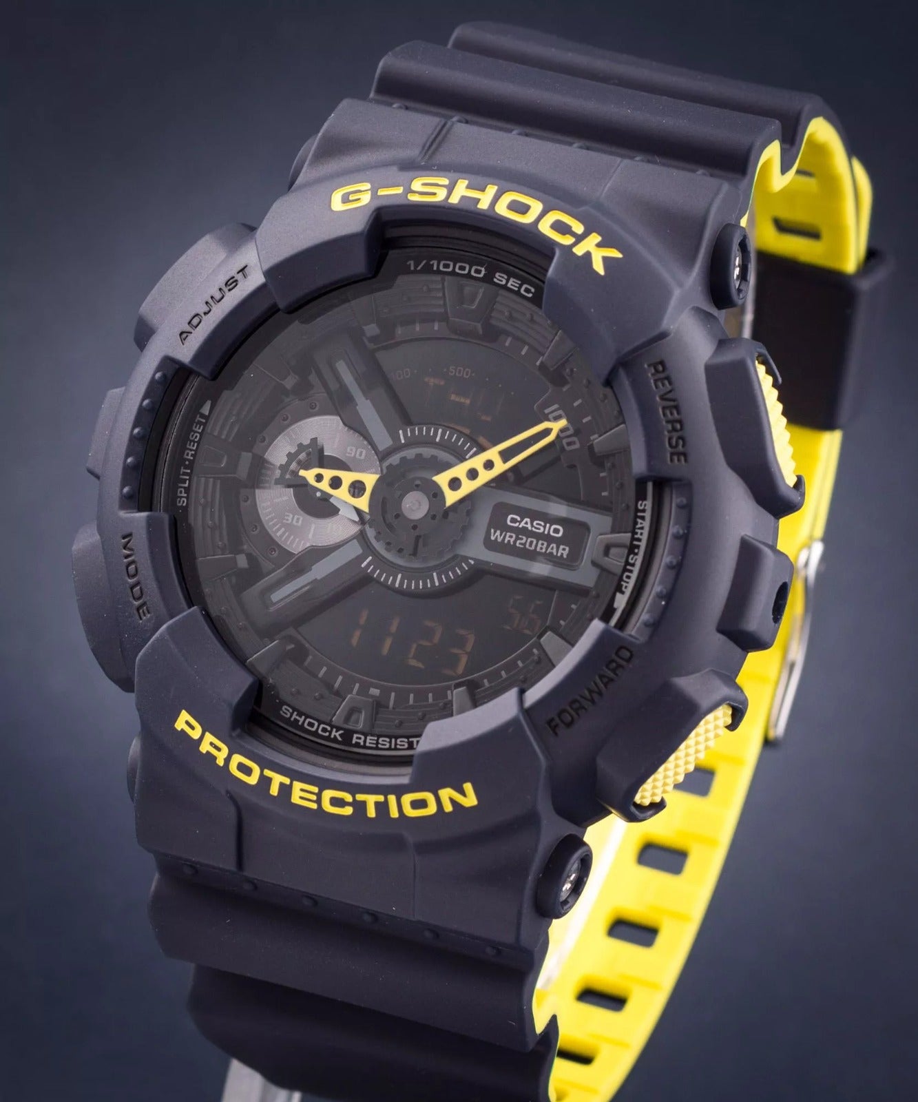 Casio G-Shock Analog Digital Black & Green Belt Men's Watch For Man GA-110LN-8A Multi Color Dial Day And Date Gift Watch