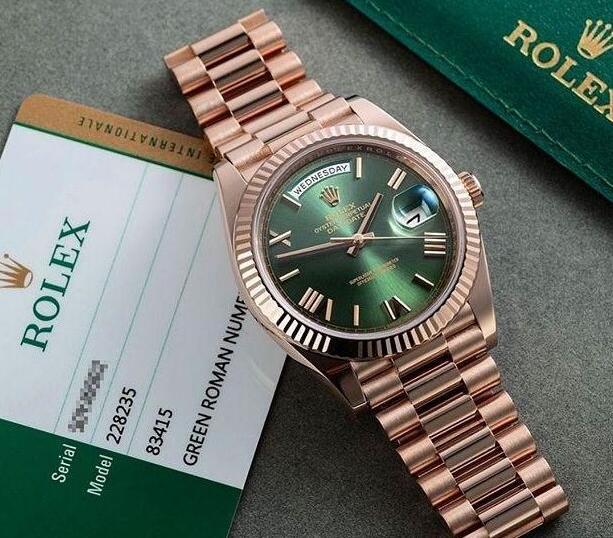 Rolex Watch Oyster Perpetual Day-Date Green Dial Metal Watch for Man RLX-OYSTER