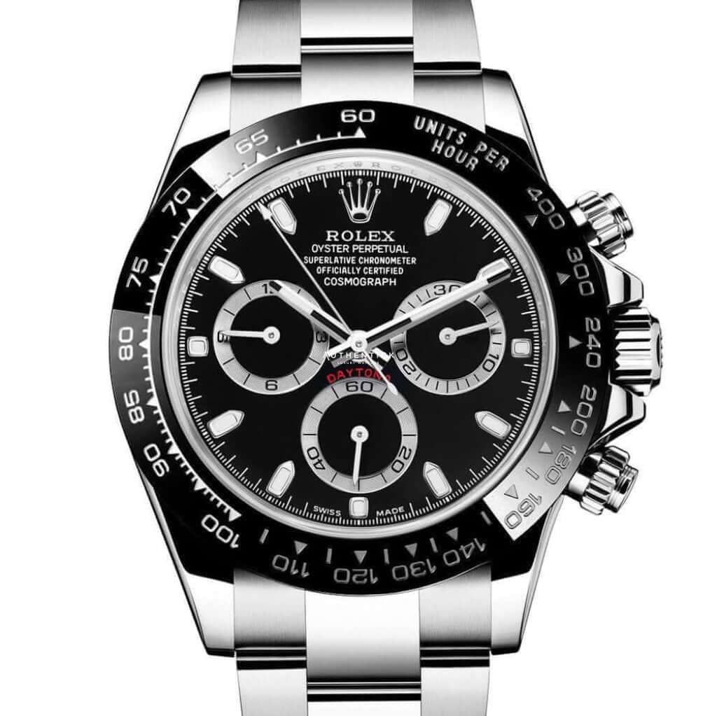 Grey Color Men's Watch With Black Dial & Silver Color Stainless Steel Strap 126611-LN