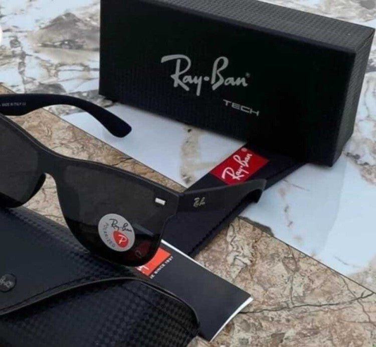 Stylish Square Matt Black Color Sunglass For Men Heavy Quality Frame And Black Color Lens RB-8936