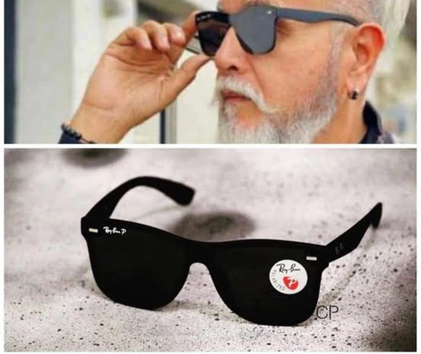 Stylish Square Matt Black Color Sunglass For Men Heavy Quality Frame And Black Color Lens RB-8936