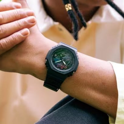 G-Shock Analog Digital Black Color Belt Men's Watch For Man With Black Dial Gift Watch GA-2100RW-1A