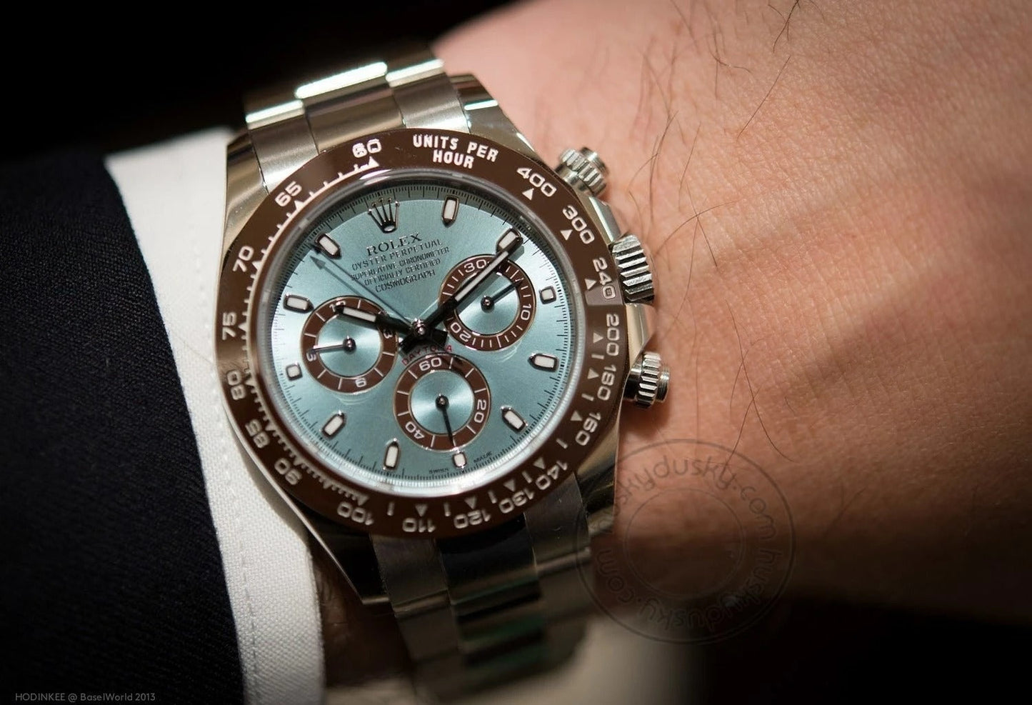 Chronograph Automatic Daytona Silver Blue Metal Men's Watch for Man RLX-BLUE-DIAL-AUTO