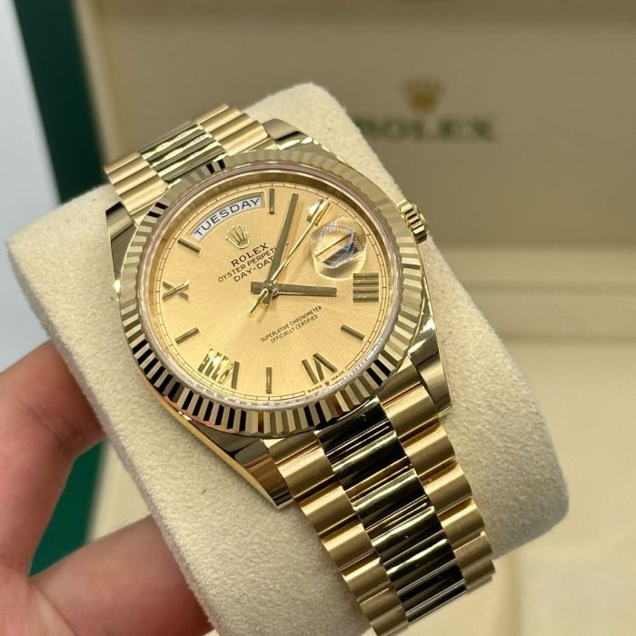 Rolex Oyster Perpetual Day-Date Golden Dial Men's Watch RLX-OYST-GOLD