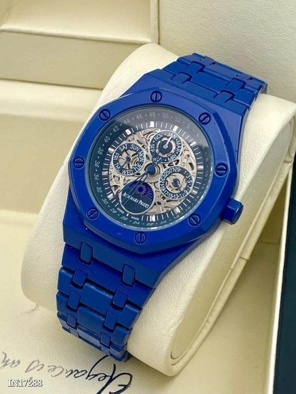 Audemars Piguet Chronograph Blue Dial Blue Metal Men's Watch AP-BL-859