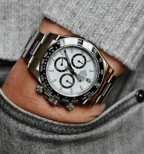 Cosmograph Date White Dial Silver Strap PVD Watch Gift Top Quality 126612-LN