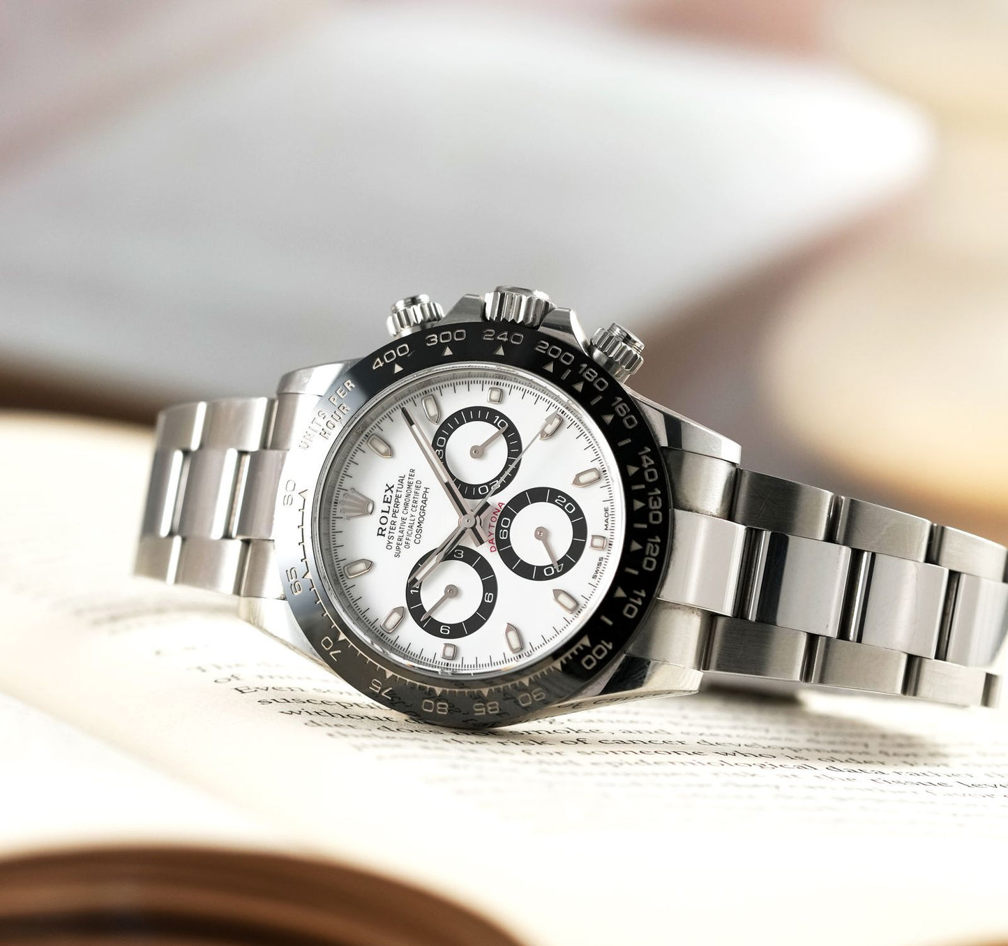 Cosmograph Date White Dial Silver Strap PVD Watch Gift Top Quality 126612-LN