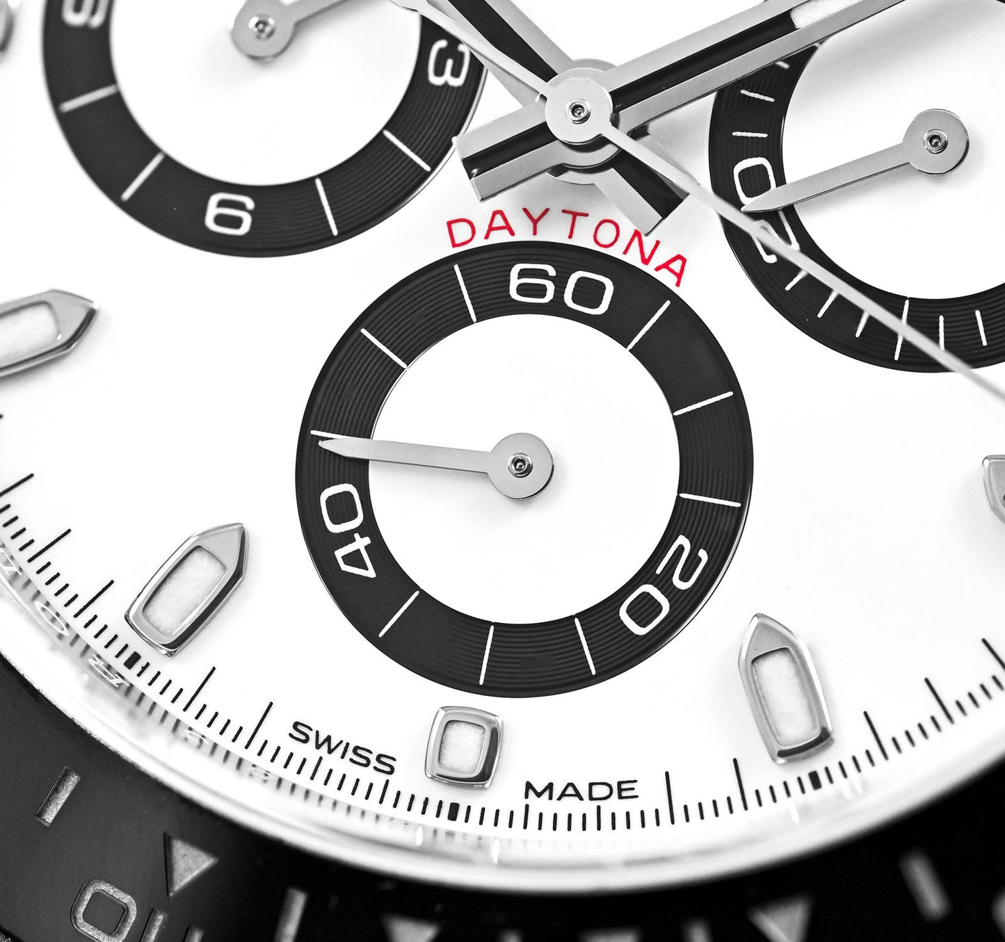 Cosmograph Date White Dial Silver Strap PVD Watch Gift Top Quality 126612-LN