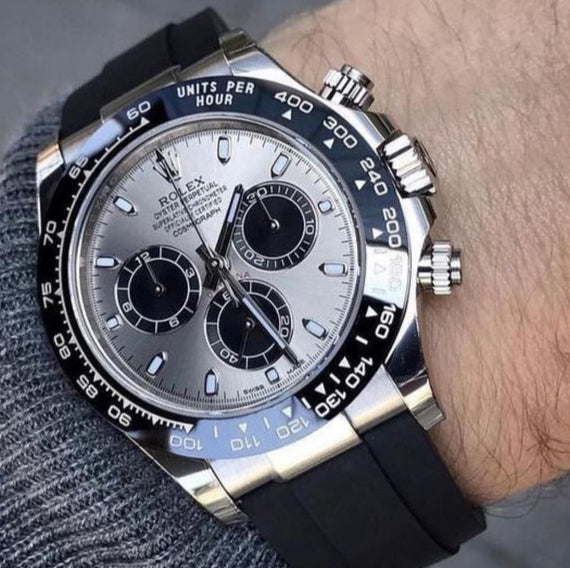 Rolex Cosmograph Silver Color Dial Ring Bezel Daytona Chronograph Quartz Chronometer Men's Watch - RLX-1165