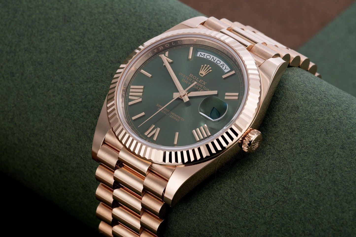 Rolex Watch Oyster Perpetual Day-Date Green Dial Metal Watch for Man RLX-OYSTER