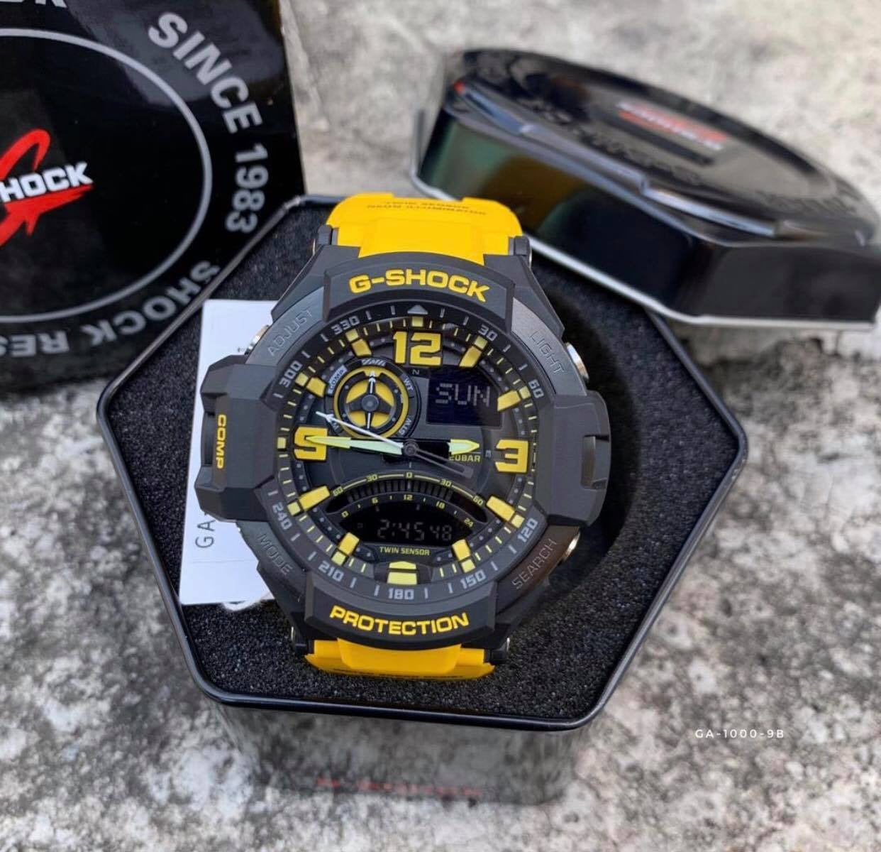 Casio G-Shock Analog Gravity Master ARMY MILITARY NAVY WATCH With Twin Sensor GA-1000-9A