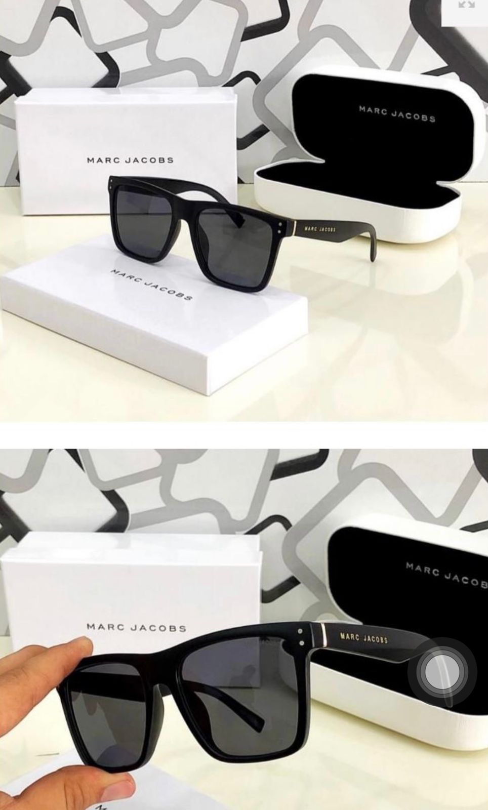 Marc Jacobs Branded Black Glass Men's Women's Or Girl's Sunglass For Man MJ-7071 Black Frame With Bold Stick Sunglasses for Men's Women's Or Girl's Also- Gift Sunglass