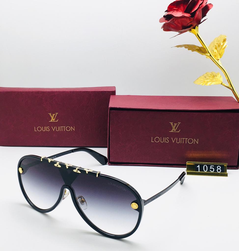 LVT Branded Double Shade Black Glass Men's and Women's Sunglass for Man and Woman or Girls LV-1058 Black Frame Unisex Gift Sunglass