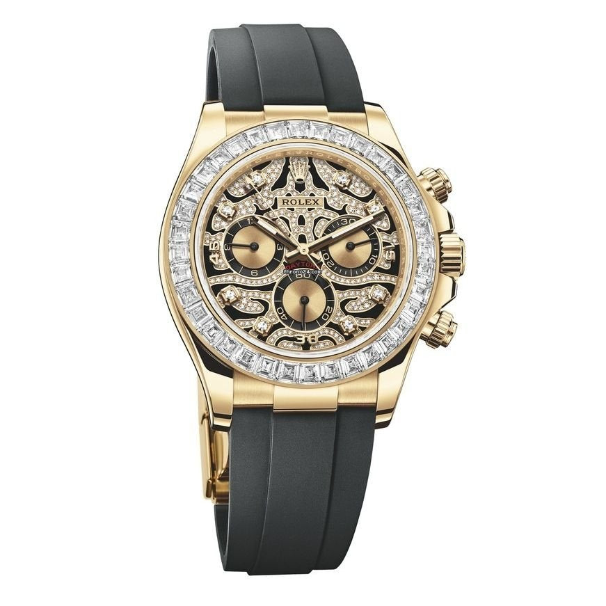 RLX Chronograph Daytona Eye Of The Tiger Chronograph Quartz Chronometer Diamond Men's Watch TIGER-1165