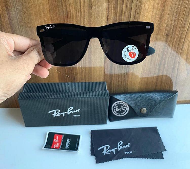 Stylish Square Matt Black Color Sunglass For Men Heavy Quality Frame And Black Color Lens RB-8936