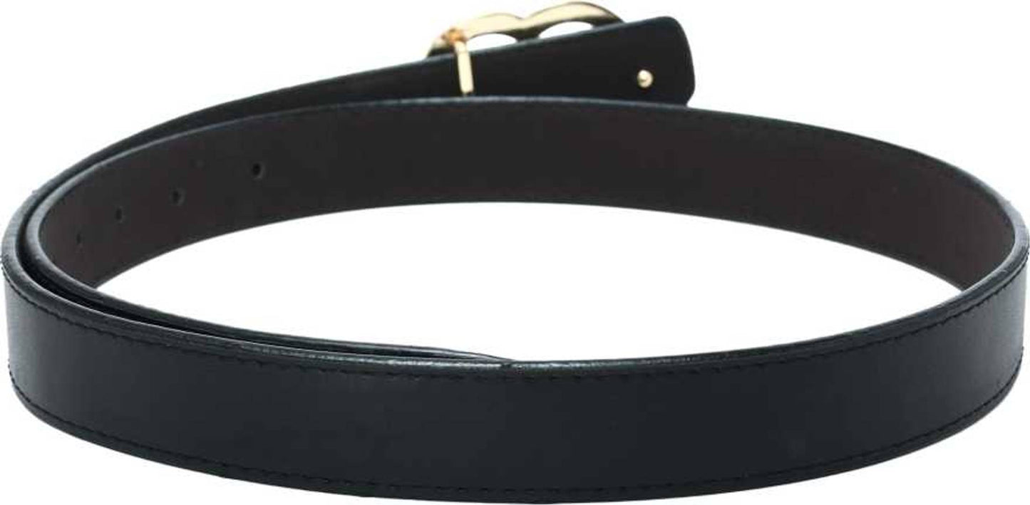 Stylish Casual, Formal Jet Black Leather Belts For Women's