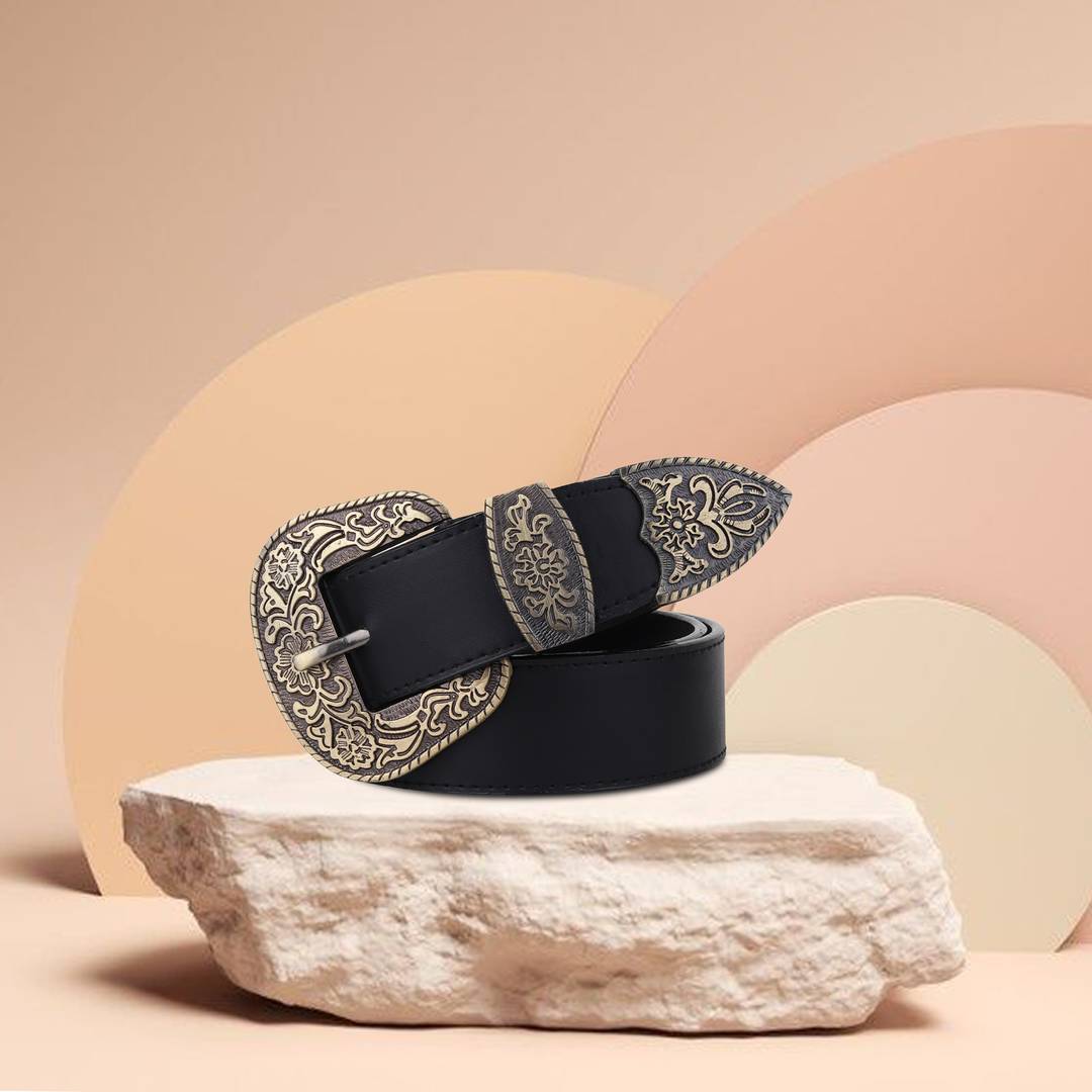 Women's Black Leather Dress Belt – Houseofaww