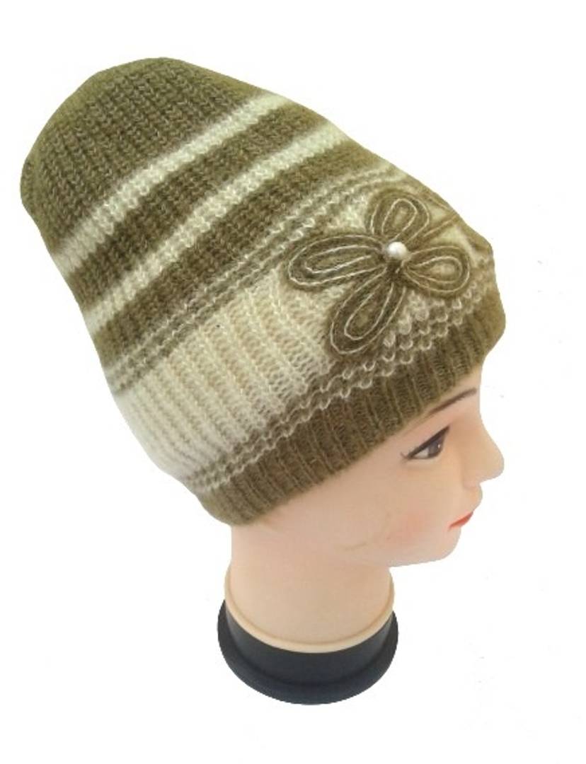 Women Winter Woolen Cap (Pack of 1) Green Color