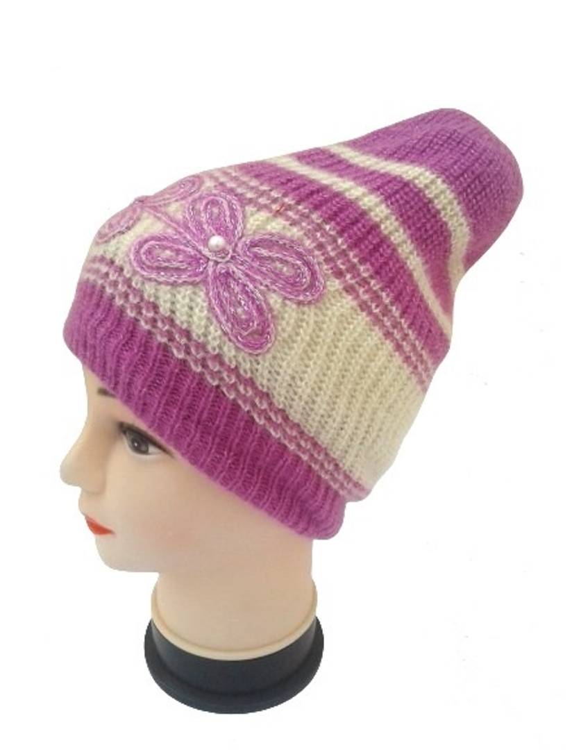 Women Winter Woolen Cap (Pack of 1) Purple Color