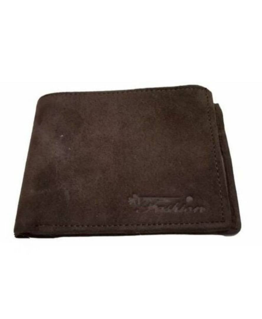 Mens Stylish Leather Solid Two Fold Wallet