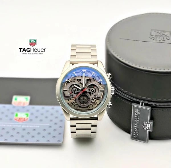 Tag Heuer Cr7 Diagno Grey Chronograph Multi Dial Metal Mens Tag-Open-Steel Watch For Man