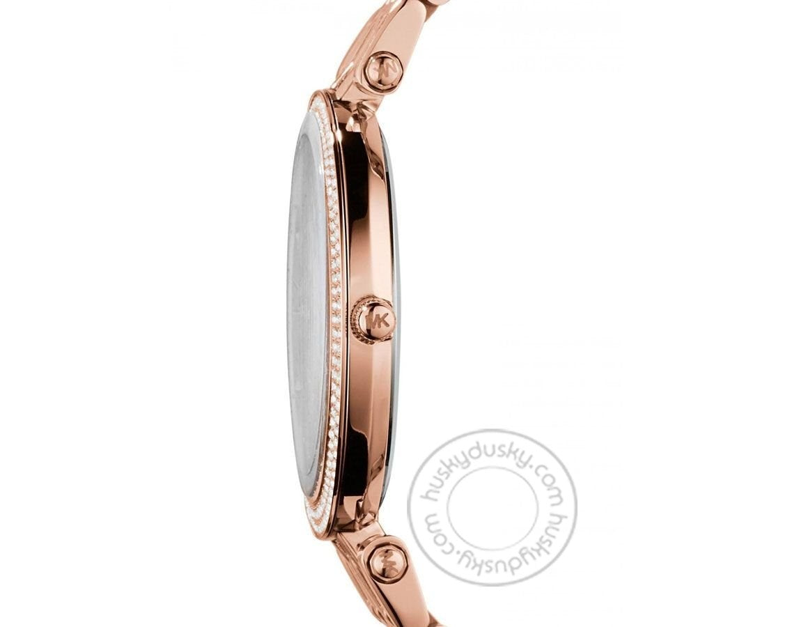 Michael Kors Darci Rose Gold Diamond Case Women's Watch for Girl or Woman Rose Gold Dial MK3192