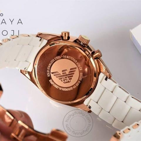 White Chronograph Analog White Dial Men's Watch AR-5919