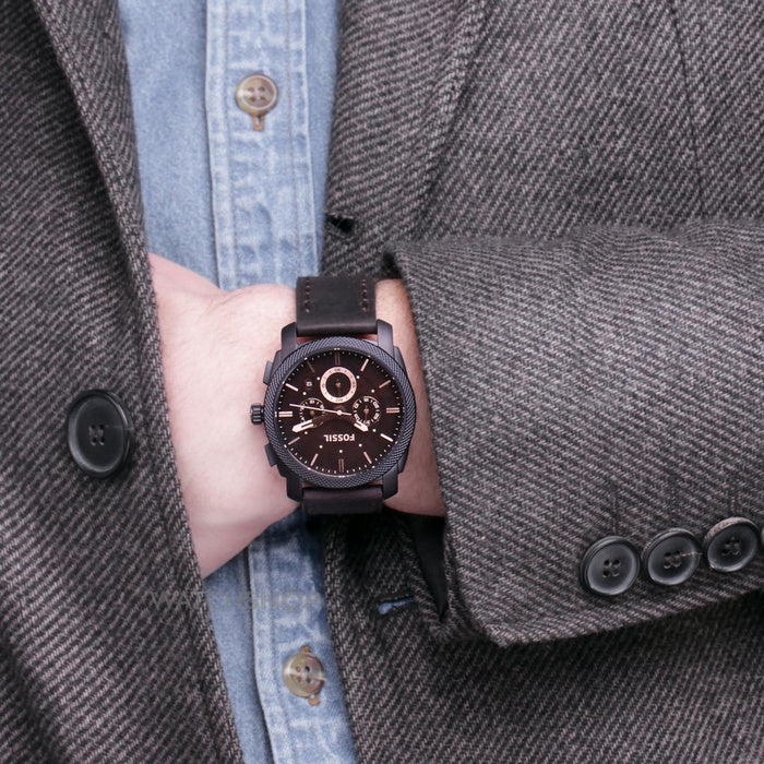 Fossil Machine Chronograph Brown Dial Men's Watch, Formal & Casual Look- FS4656 (Best Gift For Man)