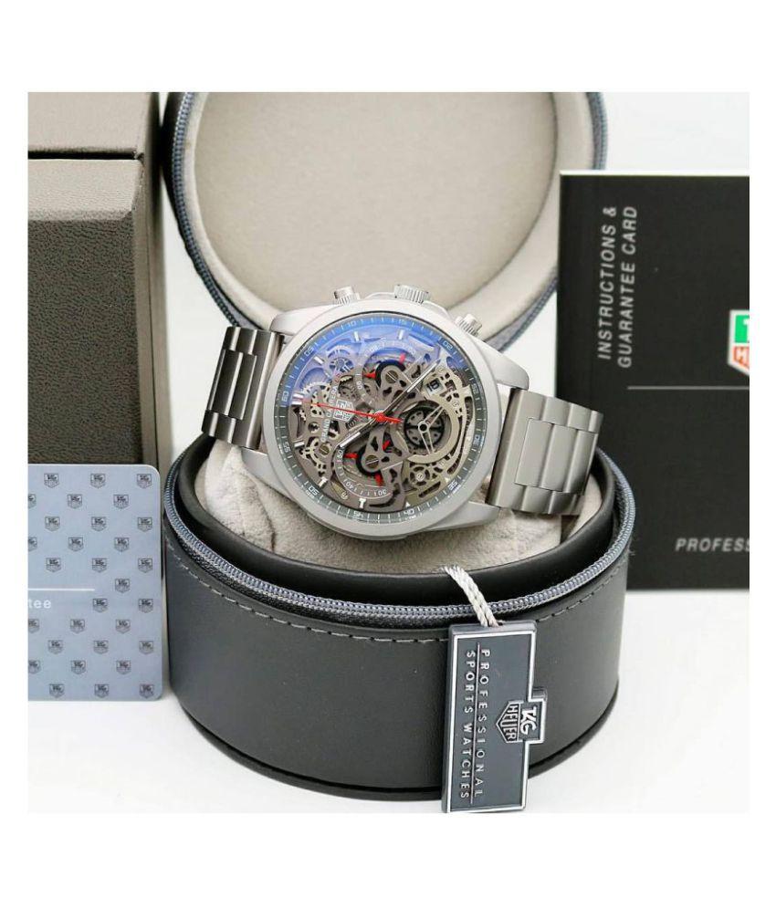 Tag Heuer Cr7 Diagno Grey Chronograph Multi Dial Metal Mens Tag-Open-Steel Watch For Man