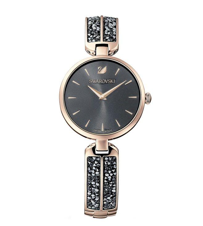 Swarovski 5519315 Analog Dream Rock Watch Golden Case With Black Diamond Band for Women and Girls Vintage Collection- Best Gift Ever SW-5515