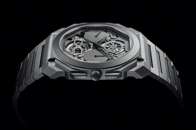 Bvlgari Chronograph Watch With Metal Case And Metal Color Octo Finissimo Watch For Men's Design Dated Watch- BV-103295