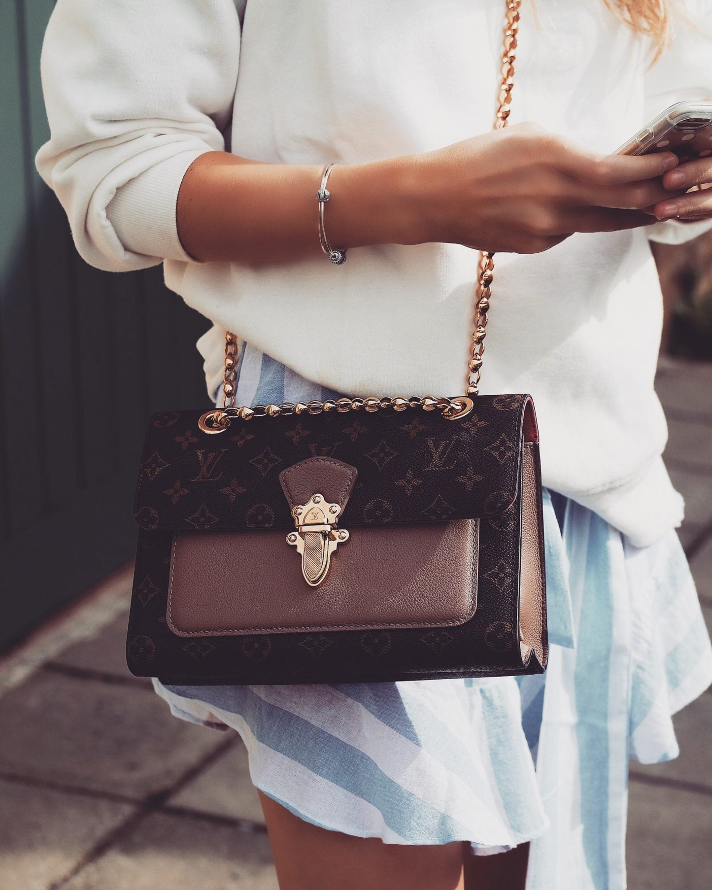 Small Size Brown Color Bag For Women LV-4387-WBG