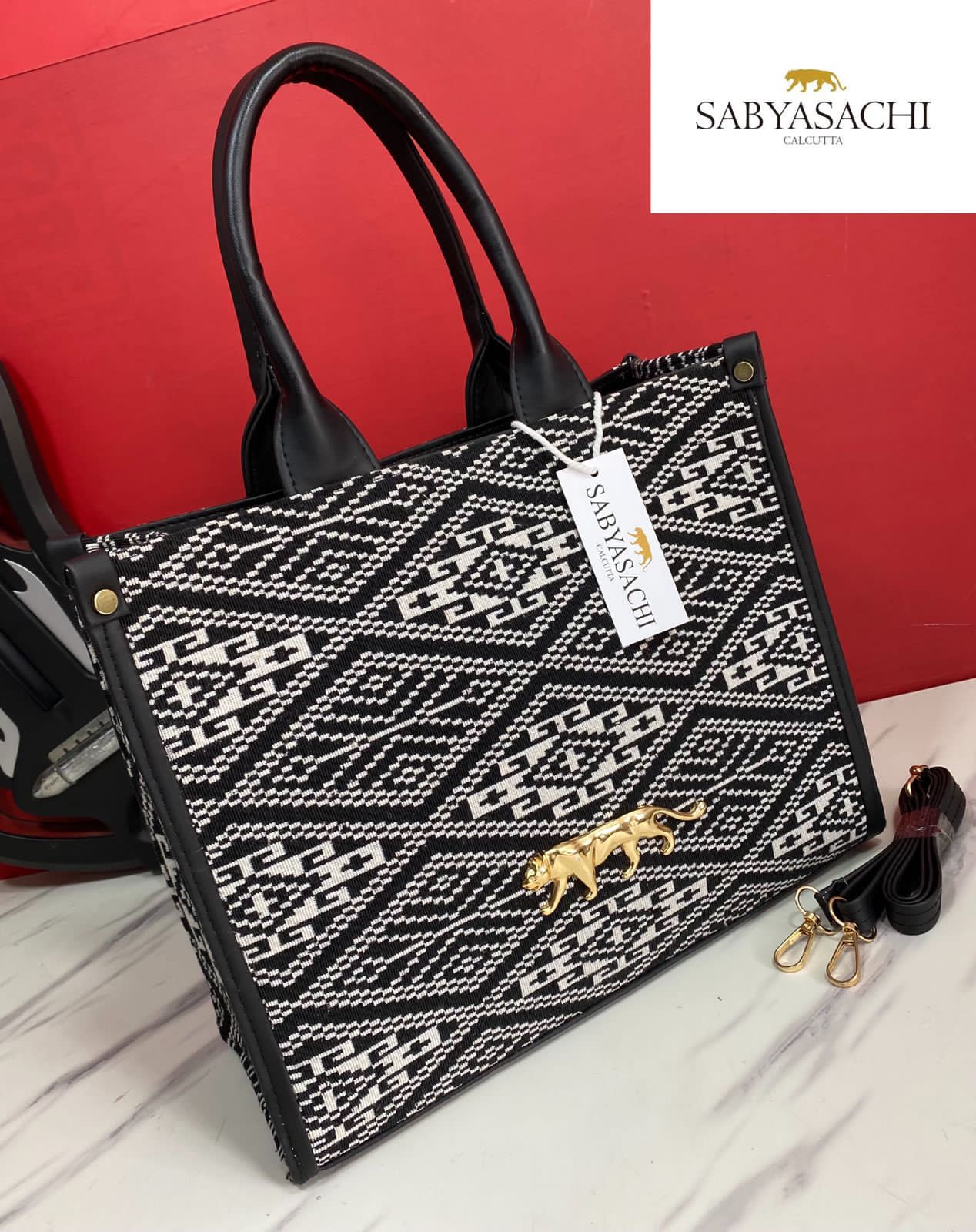SABYASACHI CANVAS Premium Quality BAG In a Attractive Stylist Multicolor Design Hand Bag SS-9874