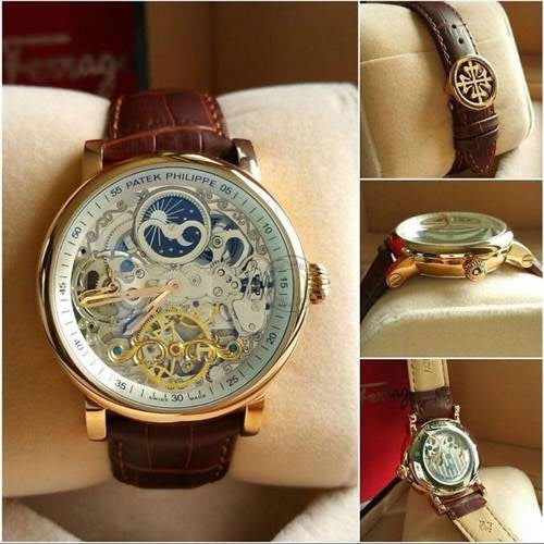 Patek Philippe Grand Complication Automatic Brown Leather Mens Watch PK-442