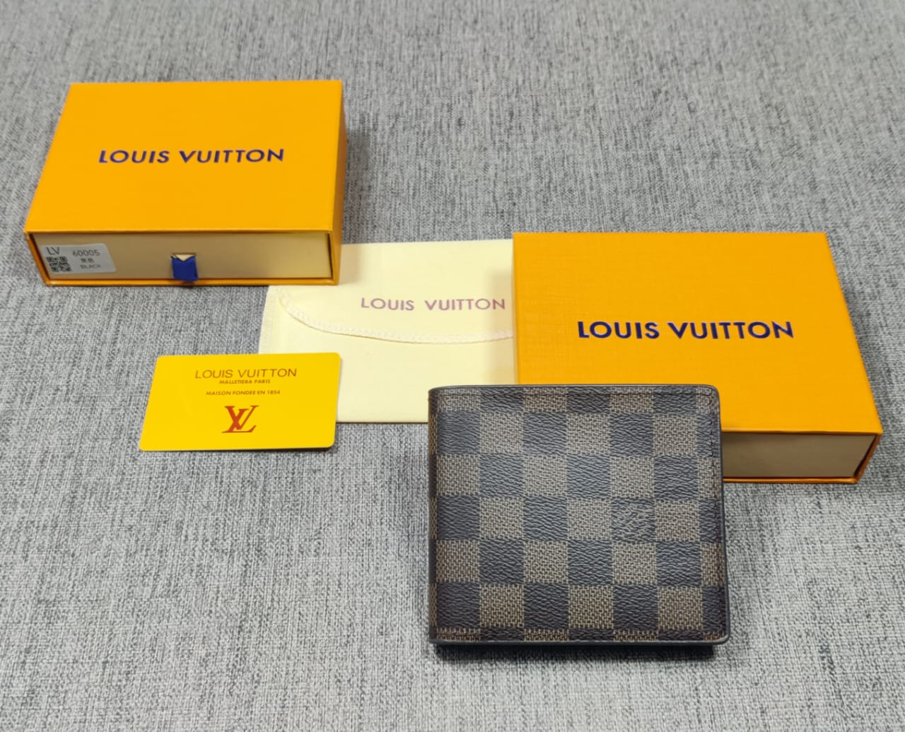 Leather Heavy quality Brown Color latest full printed design Fancy look wallet for men's LV-W-585
