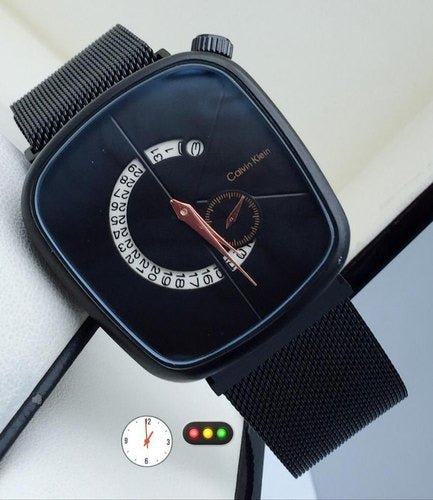 Calvin Klein CK Quartz Analog Black Dial Mens CK-BLACK Watch Unisex Magnetic Clasp