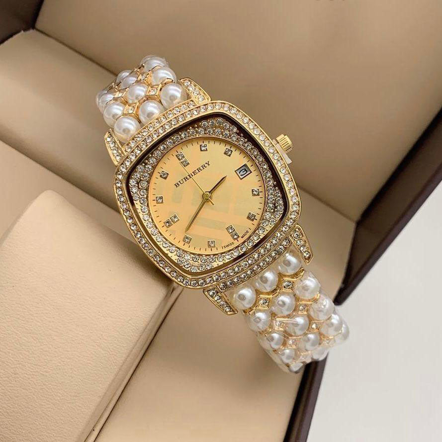 Burberry diamond watch best sale