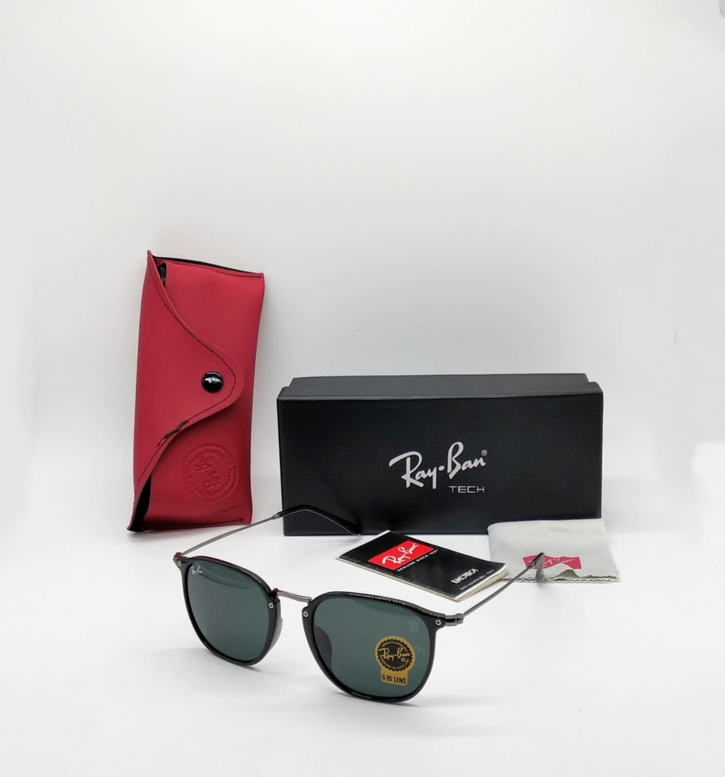 Marshal Black Lens And Black Frame Sunglass New stylish Men's And Women's Sunglass Heavy Quality With Black Strap RB-2449NM