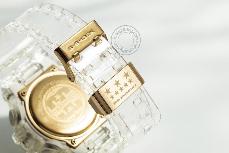 Casio G-shock Analog Digital Transparent Belt Men's Watch For Man GA-735E-7A Glacier Gold Dial Day And Date Gift Watch Shock