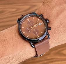Fossil Analog Leather Strap Watch for Men's With Brown Dial FS-0509 Men's Watch Genuine for Gifts