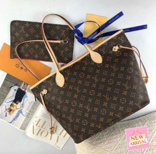 Tote Bag In Light Beige Color For Women Along With Sling LV-5049
