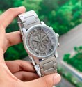 Mont Blanc Silver Color With Transparent Case Chronograph Stainless Steel Men's Watch For Man Mont-Variants Formal Casual East Corporate Watch Ever MB-886745