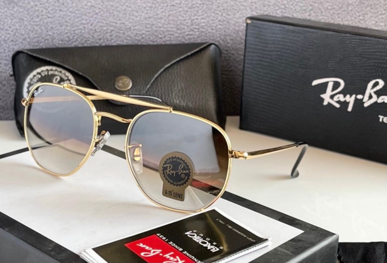 RB Marshal Green New stylish Men's And Women's Sunglass Heavy Quality With golden strap RB-7865