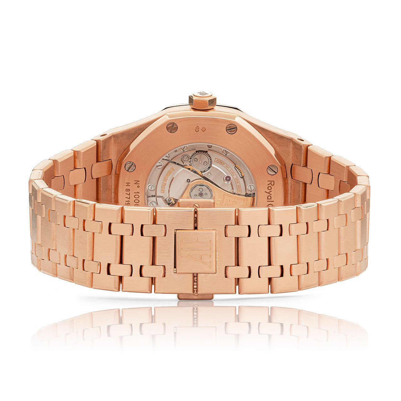 Aude mars Piguet Royal Oak Self-winding Extra-Thin In A Luscious New Plum Tone Dial New Arrival For Man With White crocodile Dial Design Gold Strap Watch AP-D005CR