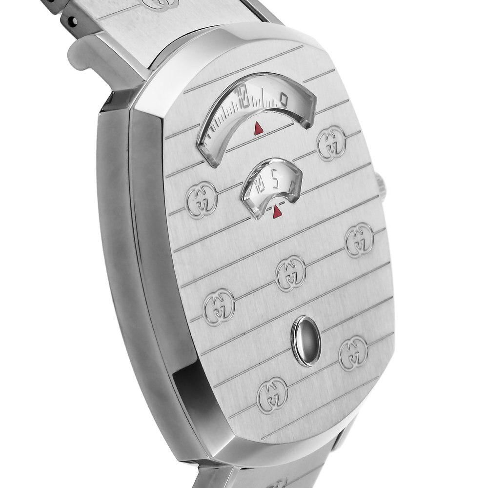 GCC Grip 38mm Stainless Steel GG Full Grey Engraved Watch Man Women Watch-Best Gift YA-157