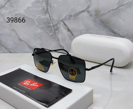 RayBan Retro Black Glass And Black Frame Sunglasses Unisex Sunglass For Men's Women and Girl's -RB-39866