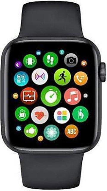 HW22 Smart watch Series 6 1.75 Inch Square Screen 3D dynamic Custom Dial passcode Bluetooth call 44mm Fitness Tracker Black Color Smartwatch - HW-22-BLCK