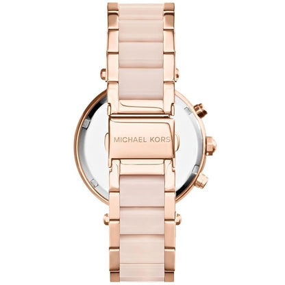 Michael kors Rose Gold Dial Women's Watch For Girl Or Woman Mk5896 Two-Tone Strap Best Gift Watch